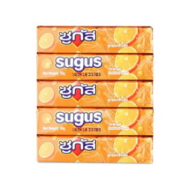 Sugus Rigley's スイートチューイキャンディ オレンジ味 5袋（30g×5袋） Sugus Wrigley's Sweet Chewy Candy Orange Flavour 5 Packs (30 g. x 5 packs)