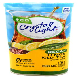 クリスタルライトアイスティーカフェインレスレモンナチュラルフレーバー、12クォート1.5オンスキャニスター（3個パック） Crystal Light Iced Tea Decaffeinated Lemon Natural Flavor, 12-Quart 1.5-Ounce Canister (Pack of 3)