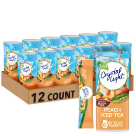 クリスタルライト 無糖ピーチアイスティー 低カロリー粉末ドリンクミックス (ピッチャーパケット72個) Crystal Light Sugar-Free Peach Iced Tea Low Calories Powdered Drink Mix (72 Count Pitcher Packets)