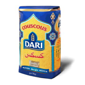 ダリ モロッコ産クスクス 1kg、2.2ポンド (中、1パック) Dari Moroccan Couscous 1kg, 2.2lb (Medium, 1 Pack)