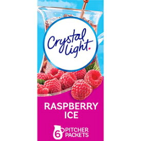 Crystal Light Sugar-Free Raspberry Ice Low Calories Powdered Drink Mix 6 Count(Pack of 12)