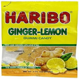 ハリボー グミ キャンディ、ジンジャー レモン、4 オンス (6 個パック) ジャージー キャンディ カンパニー製 Haribo Gummy Candy, Ginger Lemon, 4-ounce (Pack of 6) From Jersey Candy Company