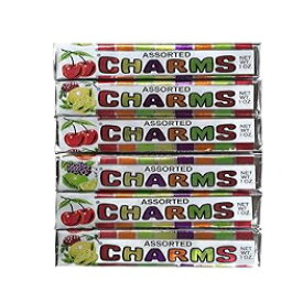 チャームキャンディー詰め合わせ、1オンス ロール（6個セット） Assorted Charms Candy, 1 Oz. Rolls (Set of 6)