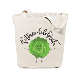 コットン＆キャンバス社のレタスを祝おう！再利用可能な食料品バッグとファーマーズ マーケット トート バッグ The Cotton & Canvas Co. Lettuce Celebrate! Reusable Grocery Bag and Farmers Market Tote Bag
