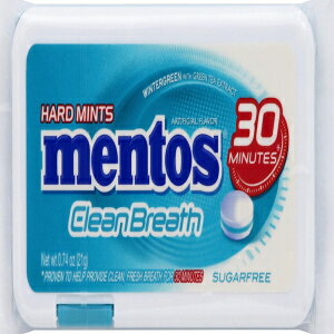 メントス クリーンブレス ハードミント 0.74オンス、ウィンターグリーン (4個パック) Mentos Clean Breath Hard Mints 0.74 OZ, Wintergreen (Pack of 4)