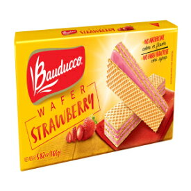Bauducco Strawberry Wafers - Crispy Wafer Cookies With 3 Delicious, Indulgent, Decadent Layers of Strawberry Flavored Cream - Delicious Sweet Snack or Desert - 5.82oz (Pack of 1)