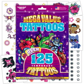 Savvi メガ バリュー パック - 125 以上の一時的なタトゥー Savvi Mega Value Pack - Over 125 Temporary Tattoos