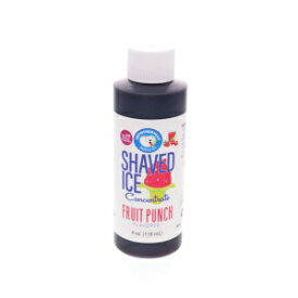 Hypothermias Shaved Ice and Snow Cone Syrup Unsweetened Flavor Concentrate - 4 Fl Oz - Makes 1 Gallon of Ready to Use Syrup - Fruit Punch - Must Add Filtered Water and Sweetener