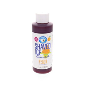 Hypothermias Shaved Ice and Snow Cone Syrup Unsweetened Flavor Concentrate - 4 Fl Oz - Makes 1 Gallon of Ready to Use Syrup - Peach - Must Add Filtered Water and Sweetener