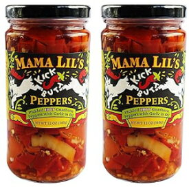 2 Pack, Mama Lil's Kick Butt Goathorn Peppers, 12 oz (Pack of 2)