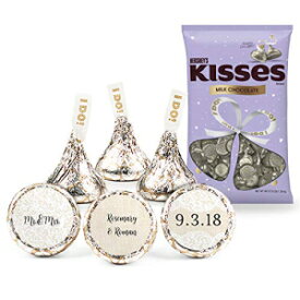 ゲスト用のキャンディーウェディング記念品 パーソナライズされた I Do Hershey's Kisses とステッカー 3ポンド (約 300 回のキス) - ゲスト用の DIY ブライダルシャワー記念品 Candy Wedding Favors for Guests Personalized I Do Hershey's Ki