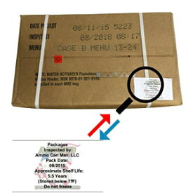 Ultimate 2018 米軍 MRE ケース検査日 2018 年 8 月以降 (ケース B) Ultimate 2018 US Military MRE Cases Inspection Date 08/2018 or Newer (Case B)