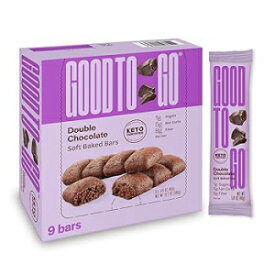 9 Count (Pack of 1), Double Chocolate, GOOD TO GO Soft Baked Bars - Double Chocolate, 9 Pack - gluten-free, Keto Certified, Paleo Friendly, Low Carb Snacks