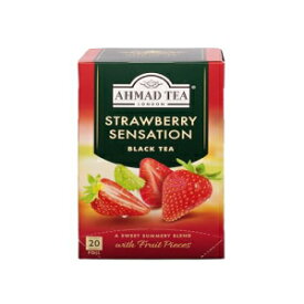 アフマド ティー ストロベリー センセーション 紅茶、20 箱 (6 個パック) Ahmad Tea Strawberry Sensation Black Tea, 20-Count Boxes (Pack of 6)