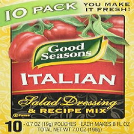 0.7 Ounce (Pack of 10), Italian, Good Seasons Italian Salad Dressing & Recipe Mix 0.7oz, 10 Pouches, Total Net 7oz