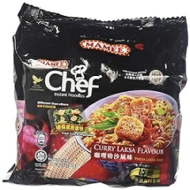 Mamee シェフ カレー ラクサ味 ラーメン 4 パック 4x80g Mamee Chef Curry Laksa Flavour Ramen Noodles 4 Pack 4x80g
