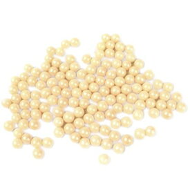 O'Creme Ivory Edible Sugar Pearls Cake Decorating Supplies for Bakers: Cookie, Cupcake & Icing Toppings, Beads Sprinkles For Baking, Certified, Candy Sugar Ball Accents (8mm, 8 oz)