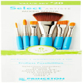 Princeton Select Artiste, Series 3750, t Brush for Acrylic, Watercolor and Oil, Set of 6