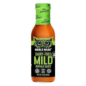 12 Ounce (Pack of 1), Mild Buffalo, Noble Made Buffalo Sauce, Keto, Gluten Free, Vegan Dipping & Wing Sauce, Low Carb, Dairy Free, Low Calorie, Paleo, Low Sugar, and Whole30 Approved, Mild Buffalo, 13 oz