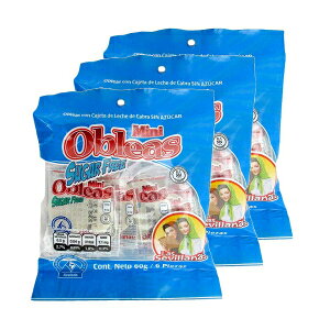 Las Sevillanas - Sugar Free Obleas Milk Goat Candy, from Mexico - 2.11 oz / 60 gr - 3 Pack