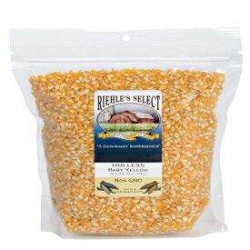 1.75 Pound (Pack of 1), Riehle's Select Popping Corn - Hulless Baby Yellow Whole Grain Popcorn - (28oz) Resealable Bag