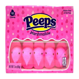 ピープス ピンク マシュマロ ヒヨコ、3 オンス、10 カラット Peeps Pink Marshmallow Chicks, 3 oz, 10 ct
