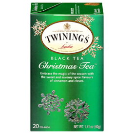 Twinings Christmas Black Tea, 20 Count (Pack of 6), Individually Wrapped Bags, Caffeinated, Aromatic Cinnamon & Clove.