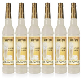 Jordan's Skinny Syrups Sugar Free Coffee Syrup, White Chocolate Flavor Mix, Zero Calorie Flavoring for Lattes, Protein Shake, Cocktail & More, Gluten Free, Keto Friendly, 25.4 Fl Oz, 6 Pack