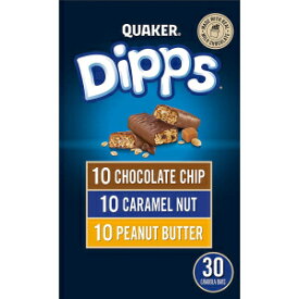 Dipps TRIPLE PLAY CLUB PACK Snack Bars, 30 Count, Chocolate, Caramel, Peanut Butter