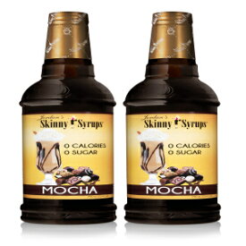 Jordan's Skinny Syrups Sugar Free Coffee Syrup, Mocha Flavor Drink Mix, Zero Calorie Flavoring for Chai Latte, Protein Shake, Food & More, Gluten Free, Keto Friendly, 25.4 Fl Oz, 2 Pack
