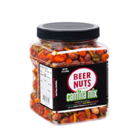 BEER NUTS Cna Mix with Twang - Twang Seasoned Peanuts, Chili Lime Insane Grain, Guacamole & Habanero Sticks - 12oz Resealable Jar (Pack of 1)