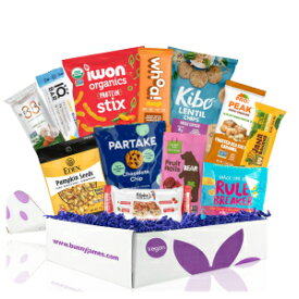 Vegan Gluten-Free Snack Gift Box: Variety of Delicious and Tasty Vegan Candy, Chips, Protein Bars, Cookies - Mother's Day Gift Ideal for Kids, Women, Men, Families and Holidays