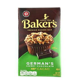 Baker's ジャーマンズ チョコレート 4 オンス バー (4 個パック) Baker's German's Chocolate, 4-Ounce Bars (Pack of 4)