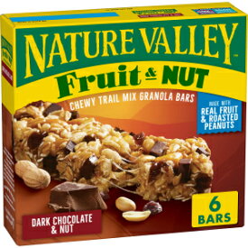 Nature Valley Chewy Fruit and Nut Granola Bars, Dark Chocolate Nut, 6 Bars, 7.4 OZ