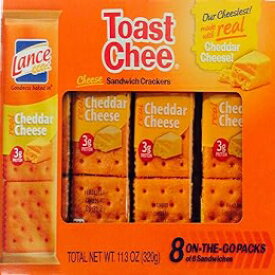 11.3 Ounce (Pack of 3), Cheddar Cheese, Lance Toast Chee Cheddar Cheese Sandwich Crackers 8 On-The-Go Packs of 6 Sandwiches 11.3 oz (Pack of 3)