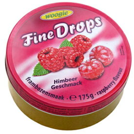 ウーギー、ドイツ製ファインドロップスサンドラズベリーキャンディー 175gr 缶 (ヒンベルゲシュマック) (3 個) Woogie, German Fine Drops Sanded Raspberry Candy 175gr tin (Himbeergeschmack) (3 pcs)
