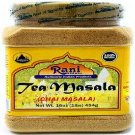 Rani Tea (Chai) Masala Indian Spice Blend 16oz (1lb) 454g Bulk PET Jar ~ All Natural | Vegan | Gluten Friendly | Salt & Sugar Free | NON-GMO | No Colors | Indian Origin