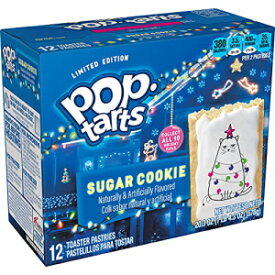 Pop-Tarts トースターペストリー、朝食用食品、米国で焼いた、フロストシュガークッキー、20.3 オンスボックス (トースターペストリー 12 枚) Pop-Tarts Toaster Pastries, Breakfast Foods, Baked in the USA, Frosted Sugar Cookie, 20.3 oz Box
