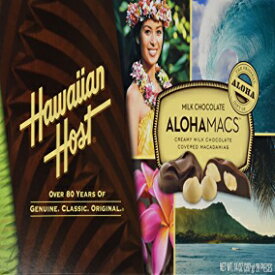 ハワイアンホスト アロハマックス ミルクチョコレート オリジナルチョコレートで覆われたマカダミアナッツ、14オンス Hawaiian Host Alohamacs Milk Chocolate The Original Chocolate Covered Macadamia Nut, 14 Ounce