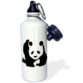 3dRose Panda Bear-Animals-Cute Art Sports Water Bottle, 21 oz, White