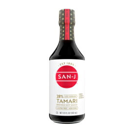 San-J - Gluten Free Tamari Soy Sauce with 28% Less Sodium - Specially Brewed - Made with 100% Soy - 20 oz. Bottle
