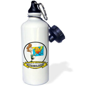 3dRose Funny Worlds Greatest Nun Cartoon Sports Water Bottle, 21 oz, White