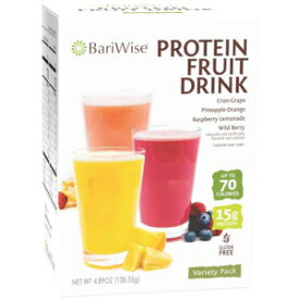 BariWise Protein Fruit Drink, Variety Pack, No Sugar, No Fat, Gluten Free, Low Carb (7ct)