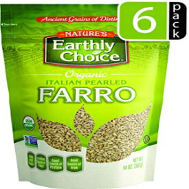 Nature's Earthly Choice オーガニック ファロ、14 オンス (6 個パック) Nature's Earthly Choice Organic Farro, 14 Ounces (Pack of 6)