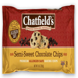 Chatfields Allergen Safe Semi-Sweet Chocolate Baking Chips,10 Ounce (Pack of 12)