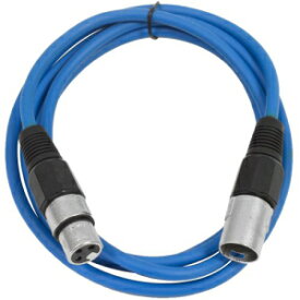 SEISMIC AUDIO - SAXLX-6 - 6 フィート ブルー XLR オス - XLR メス パッチ ケーブル - バランス - 6 フィート パッチ コード SEISMIC AUDIO - SAXLX-6 - 6' Blue XLR Male to XLR Female Patch Cable - Balanced - 6 Foot Patch