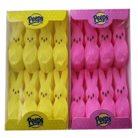 Marshmallow Peeps Pink and Yellow Easter Bunnies 8 ct (Pack of 2)