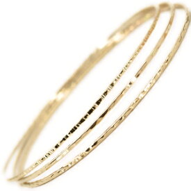 14k gold filled Bangles hammered slip on set of 3 textures, Mu-Yin Jewelry Handmade in USA (M)