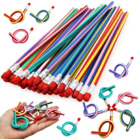 Anyumocz 35PCS Bendy Flexible Pencils, Colorful Magic Bendy Pencil with Eraser for Children's Day Gift,Kids,School Fun Equipment
