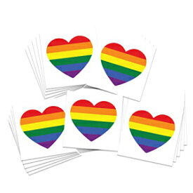 Pride Heart Temporary Tattoo | 25 Pack | Skin Safe | MADE IN THE USA | Removable